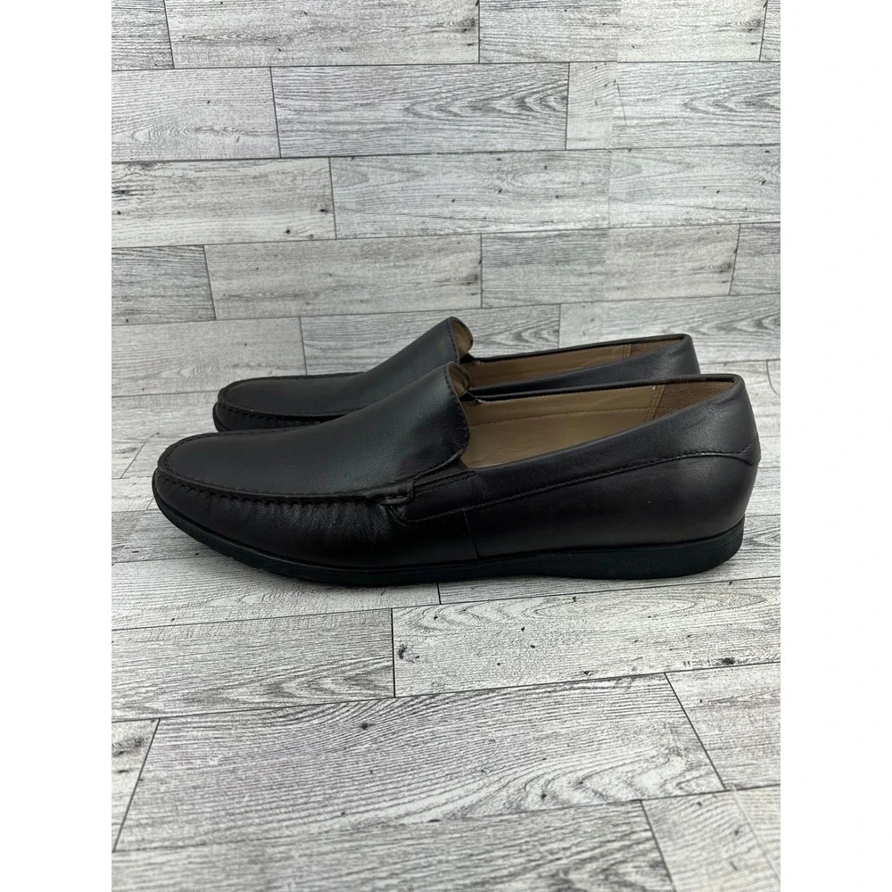 Ecco Men Helsinki 2 Cocoa Brown Leather Slip On Loafers 670104 Size 46